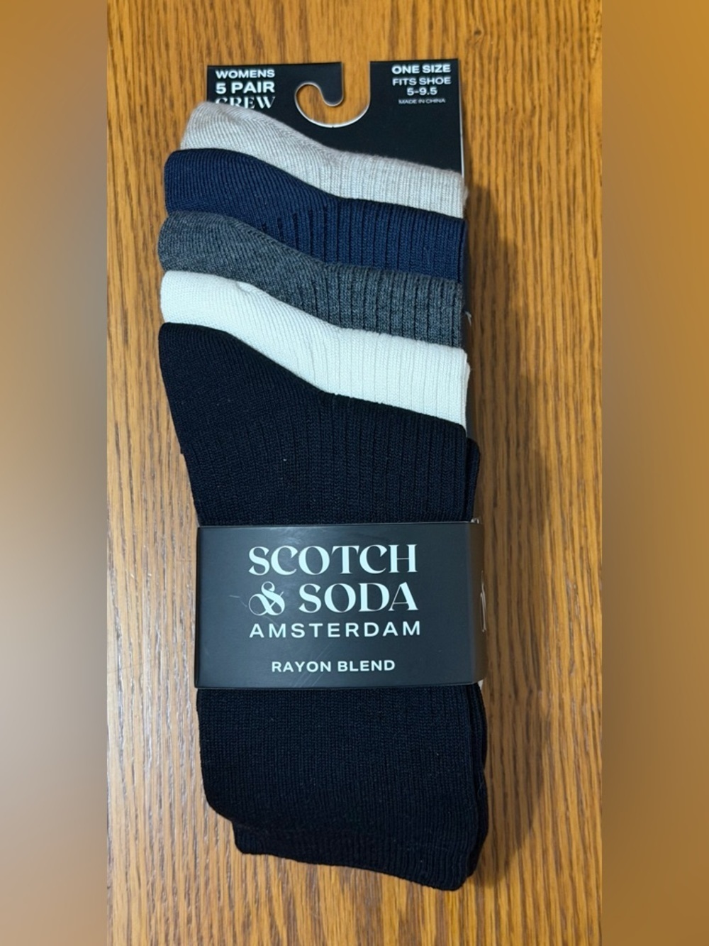 ✨NWT✨Scotch & Soda: Women’s 5 Pair Rayon Blend Crew Socks (Size 5-9.5)